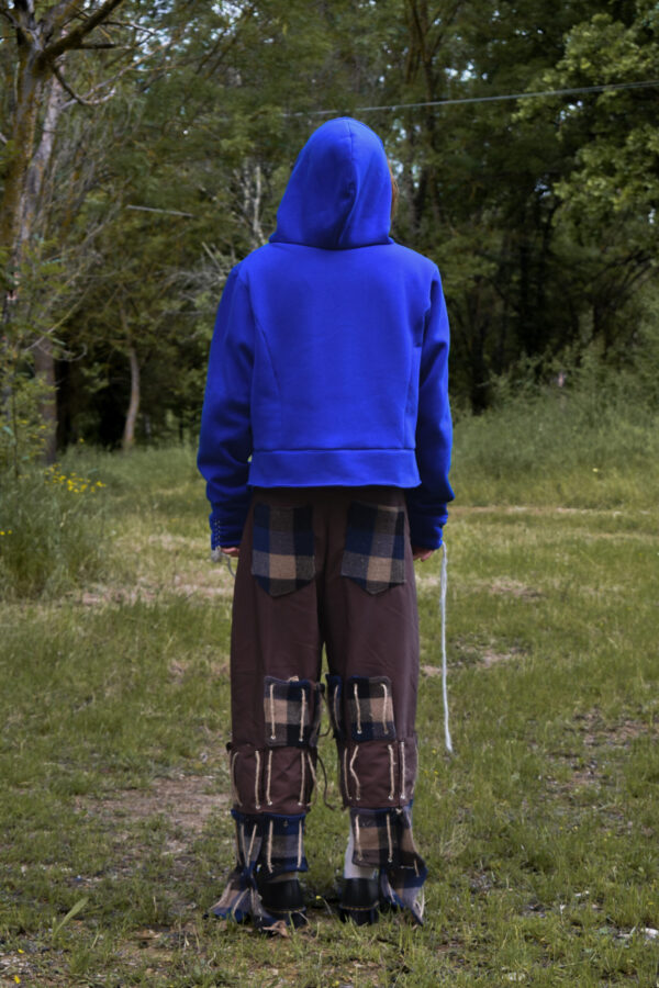 Tasche a toppa sul dietro in cover di lana